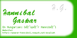 hannibal gaspar business card